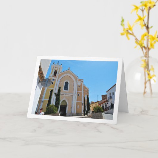 スペインのビラマルシャントにあるサンタ・カタリナ・マルティル教会 カード (黄色い花)