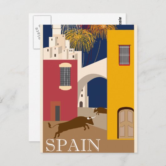 スペインのビンティング旅行 ポストカード (正面/裏面)