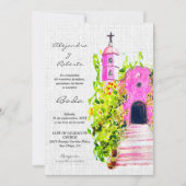 スペインのピクカラフル・チャペル・メキ結婚シコ 招待状 (正面)