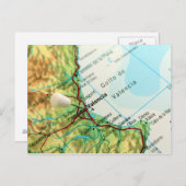 スペインのピン地図，バレンシア ポストカード (正面/裏面)