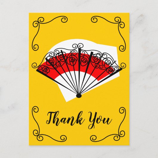 スペインのファンコーナー感謝祭 垂直 ポストカード (正面)