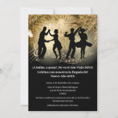 スペインのフェスティバル踊り新年のイブパーティー 招待状 (正面)