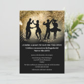 スペインのフェスティバル踊り新年のイブパーティー 招待状 (スタンド正面)