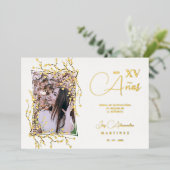 スペインのフォトラグジュアリートレンディーさくらんぼブロッサムVX 箔招待状 (立ち正面)