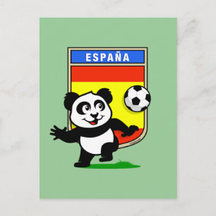 スペインのフットボールのパンダ ポストカード