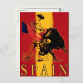 スペインのポストカードとヴィンテージの闘牛 ポストカード (正面/裏面)
