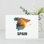 スペインのポリゴンモザイク地図 招待状 (スタンド正面)