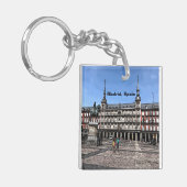 スペインのマドリッドにある広場の漫画アート キーホルダー (正面左)