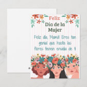 スペインのママ ハッピーミュウーマンズデー カード (正面/裏面)