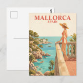 スペインのマヨルカ島 伝統的な旅行 バレアレス諸島の海岸 ポストカード (正面/裏面)