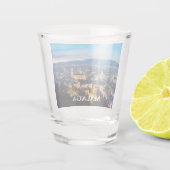 スペインのマラガにあるマラガ大聖堂の夜景 ショットグラス (裏面)