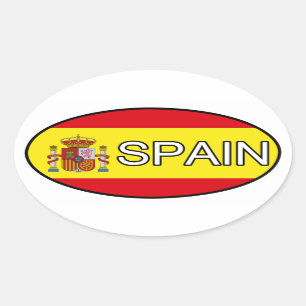 スペインのユーロのステッカー 楕円形シール