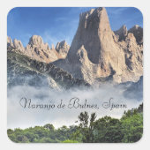 スペインのライムストーン公園、Naranjo de Bulnes スクエアシール (正面)