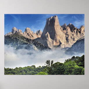 スペインのライムストーン公園、Naranjo de Bulnes ポスター