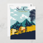 スペインのラ・パルマ島サンタクルスにある家 ポストカード (正面/裏面)