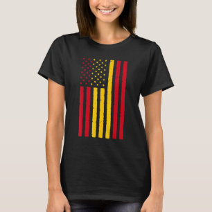 スペインのルーツアメリカ国旗伝統ハーフスペインのアメリカ Tシャツ