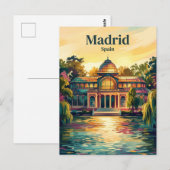 スペインのレティーロ公園 ポストカード (正面/裏面)