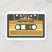 スペインのレトロカセットテープ 50周年記念 RSVP エンクロージャーカード (正面)