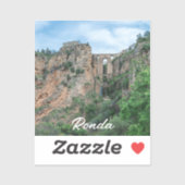 スペインのロンダにある古い歴史的な橋 シール (シート)