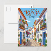 スペインのロンダの路地 ポストカード (正面/裏面)