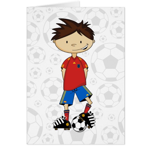 スペインのワールドカップのサッカーの男の子 (正面)