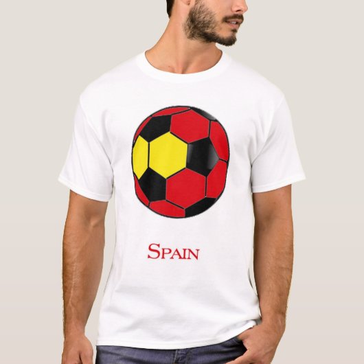 スペインのワールドカップのサッカーのTシャツ Tシャツ (正面)