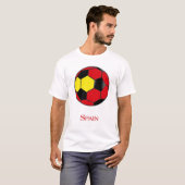 スペインのワールドカップのサッカーのTシャツ Tシャツ (正面フル)