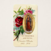 スペインのヴァージンメアリーバラ宗教的祈りの言葉カード (正面)