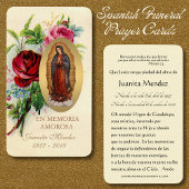 スペインのヴァージンメアリーバラ宗教的祈りの言葉カード