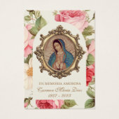 スペインのヴァージンメアリーバラ宗教的祈りの言葉カード (正面)