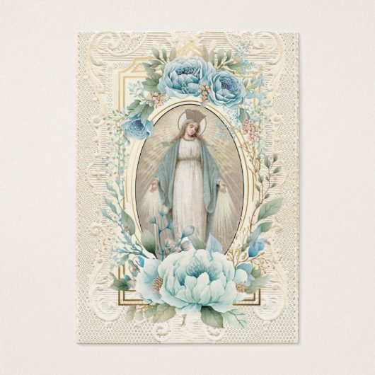 スペインのヴァージンメアリー葬儀記念祈りの言葉カード (正面)