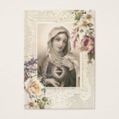 スペインのヴァージンメアリー葬儀記念祈りの言葉カード (正面)