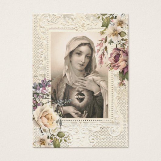 スペインのヴァージンメアリー葬儀記念祈りの言葉カード (正面)