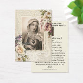 スペインのヴァージンメアリー葬儀記念祈りの言葉カード (デスク)