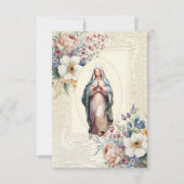スペインのヴァージンメアリー葬儀記念祈りの言葉 ノートカード (正面)