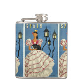 スペインのヴィンテージ旅行フラスコ フラスク (正面)