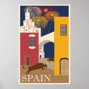 スペインのヴィンテージ旅行ポスター ポスター