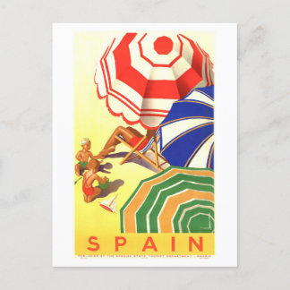 スペインのヴィンテージ旅行ポスター ポストカード