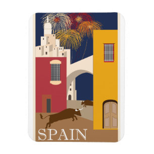 スペインのヴィンテージ旅行ポスター マグネット