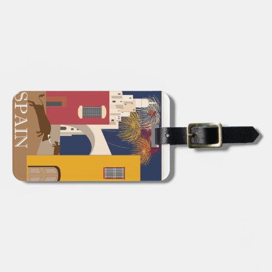 スペインのヴィンテージ旅行ポスター ラゲッジタグ (正面横)