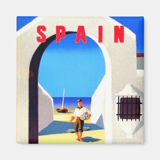 スペインのヴィンテージ旅行磁石 マグネット (正面)
