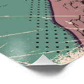 スペインのヴィンテージ旧地図 ポスター (コーナー)