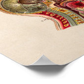 スペインのヴィンテージ解剖プリントスカル背 ポスター (角)