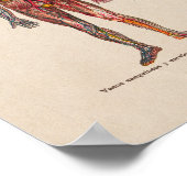 スペインのヴィンテージ解剖学プリント動脈 ポスター (角)