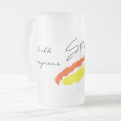 スペインの世界のチャンピオンによって曇らされるマグ フロストグラスビールジョッキ (正面左)