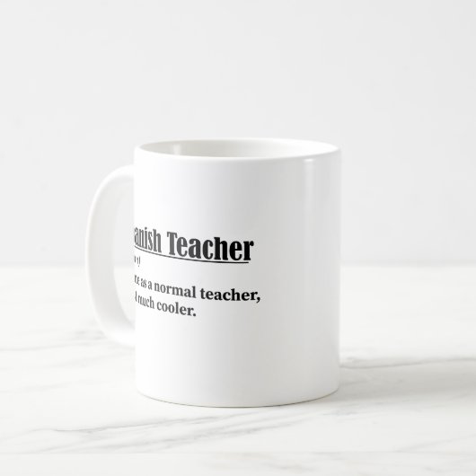 スペインの先生おもしろい定義 コーヒーマグカップ (正面左)