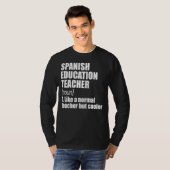 スペインの先生定教え義の教育者 Tシャツ (正面フル)