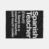 スペインの先生定義おもしろいByckから学校 フリースブランケット (正面(横))