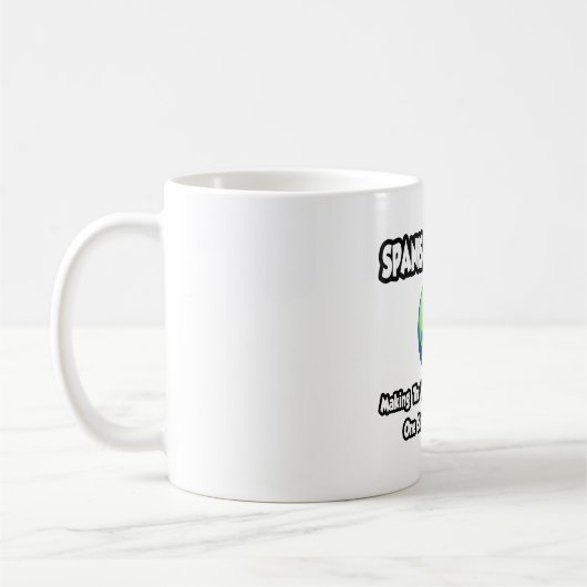 スペインの先生...世界よりよい場所 コーヒーマグカップ (左)