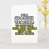 スペインの先生...私が間違っていないと仮定 カード (黄色い花)